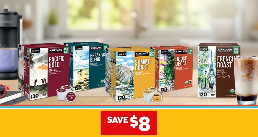 SAVE $8 on Kirkland Signature, Keurig K-Cup Pods, 120 ct