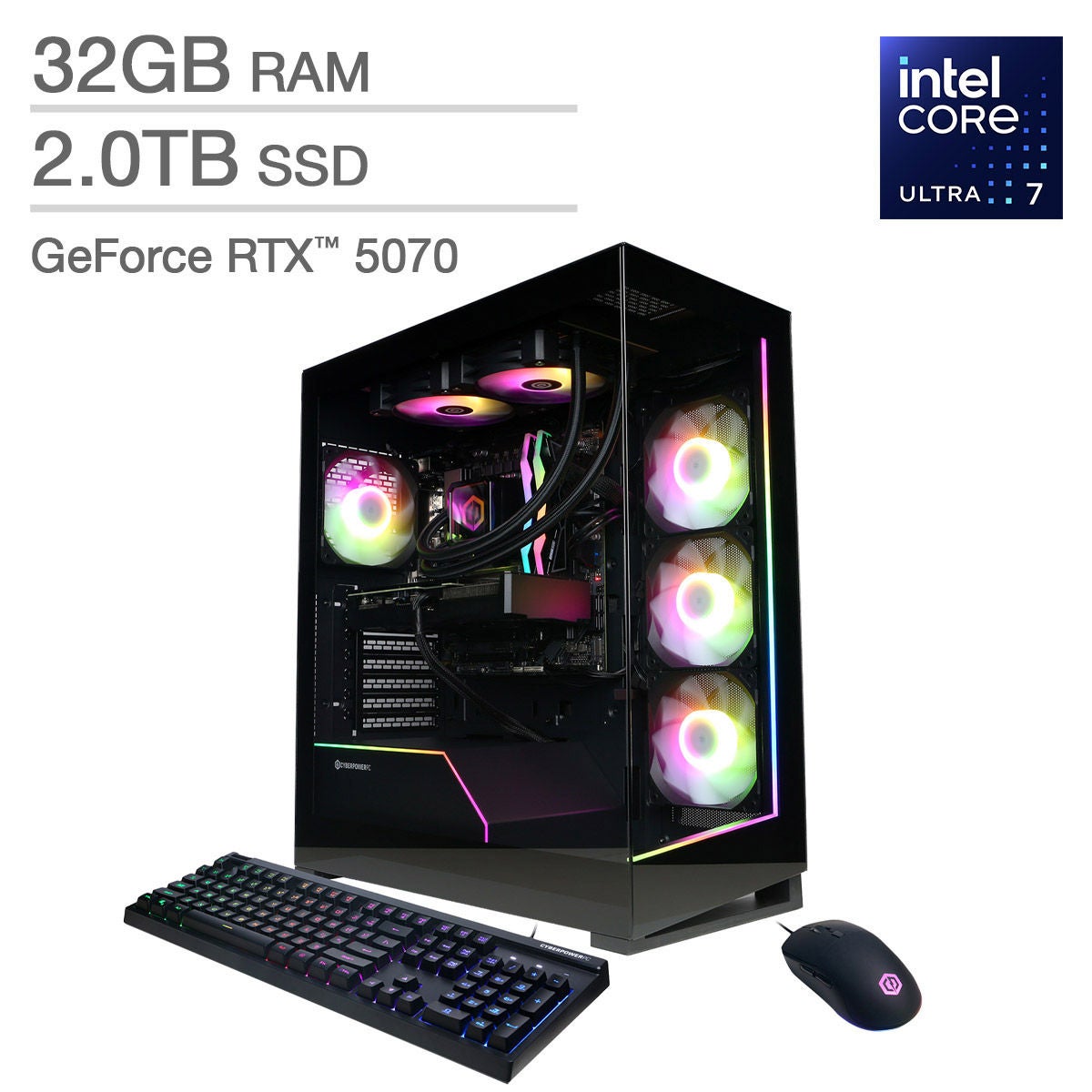 CyberPowerPC Gamer Supreme Gaming Desktop – Intel Core Ultra 7