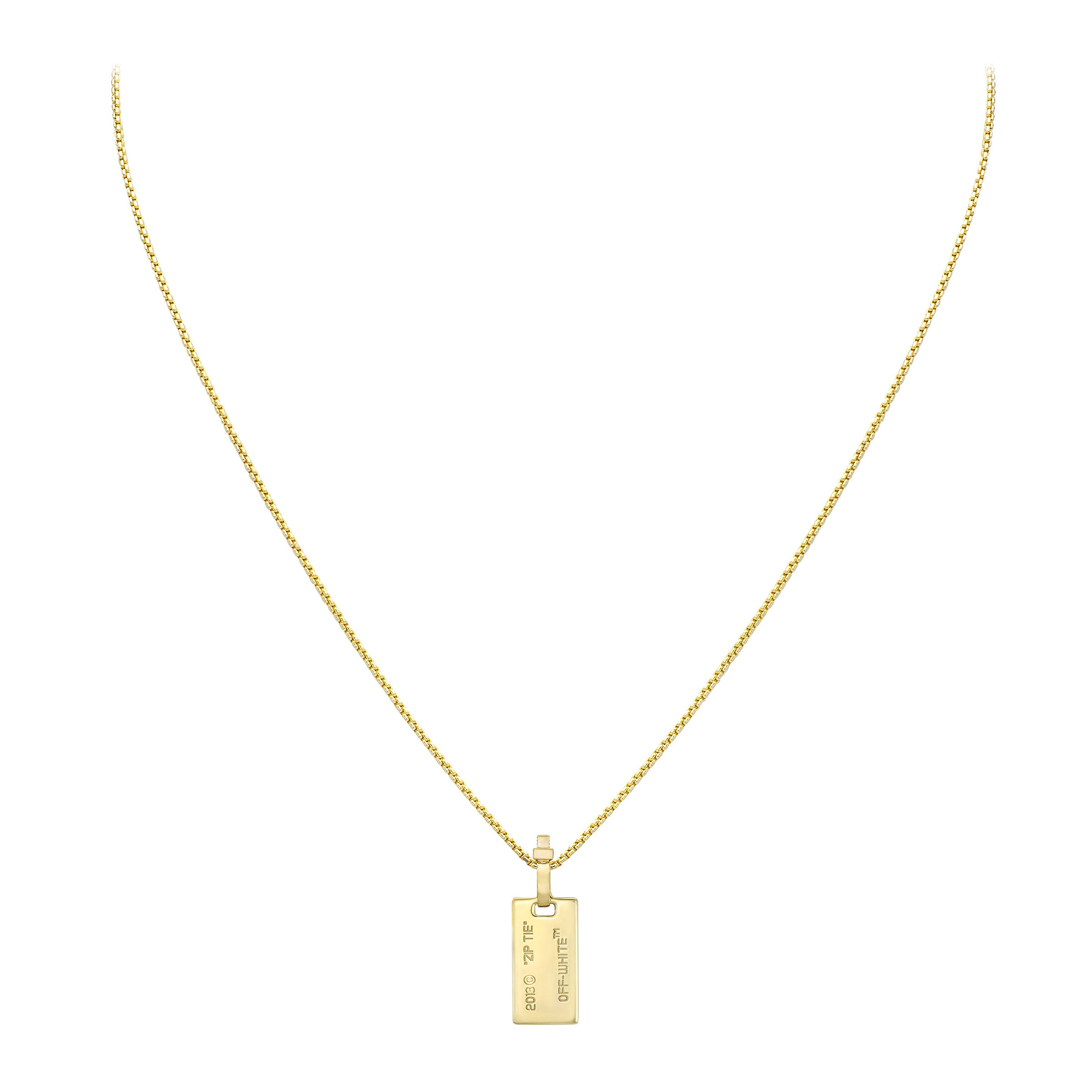 18kt Yellow Gold Off White Zip Tie Necklace | Costco
