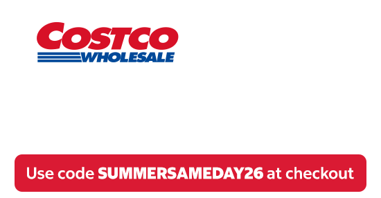Costco Wholesale Sameday. Save $10. Use code SUMMERSAMEDAY26 at checkout.