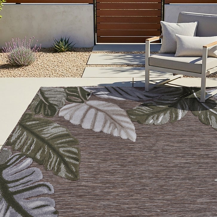 Costco Patio Rug Laguna Indoor/Outdoor Area Rug, Molokai Natural, 8'8” x 13' | Costco