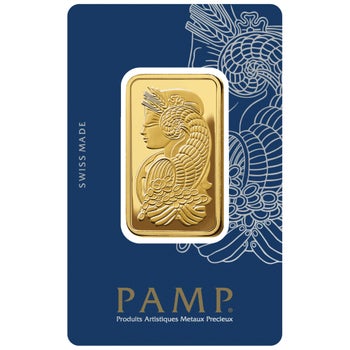 1 oz Gold Bar PAMP Suisse Lady Fortuna Veriscan (New in Assay
