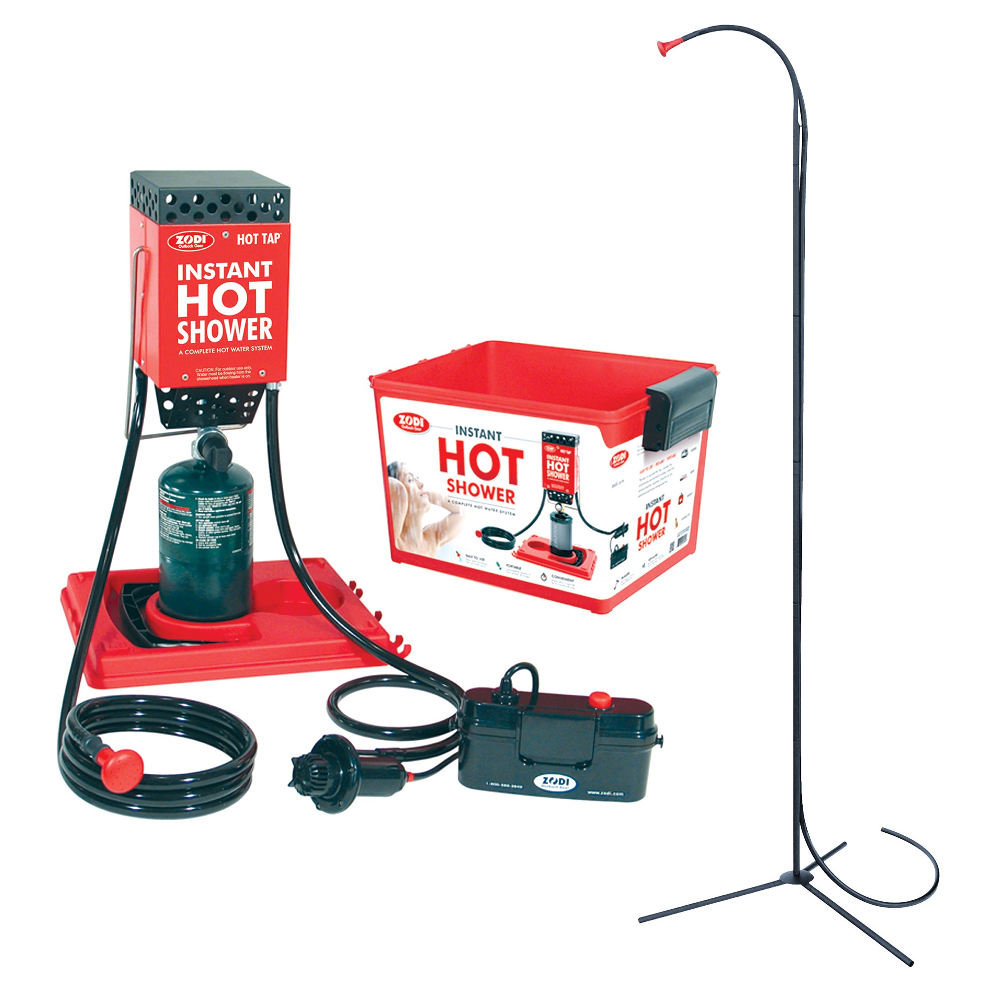 Zodi Hot Tap Portable Instant Hot Shower with Shower Pole | Costco