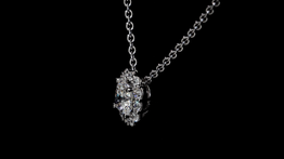 Cushion Cut 1.35 ctw VVS2 Clarity, F Color Diamond Platinum Halo