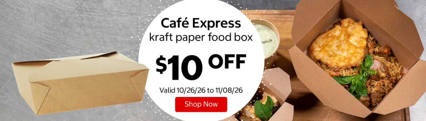 Café Express kraft paper food box $10 OFF Valid 10/26/26 to 11/08/26 Shop Now 