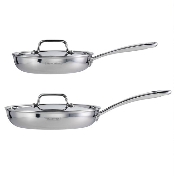 (未使用)Tramontina Sterling 片手鍋 4点セットステンレス Tramontina 4-piece Stainless Steel Fry Pan Set with Ceramic