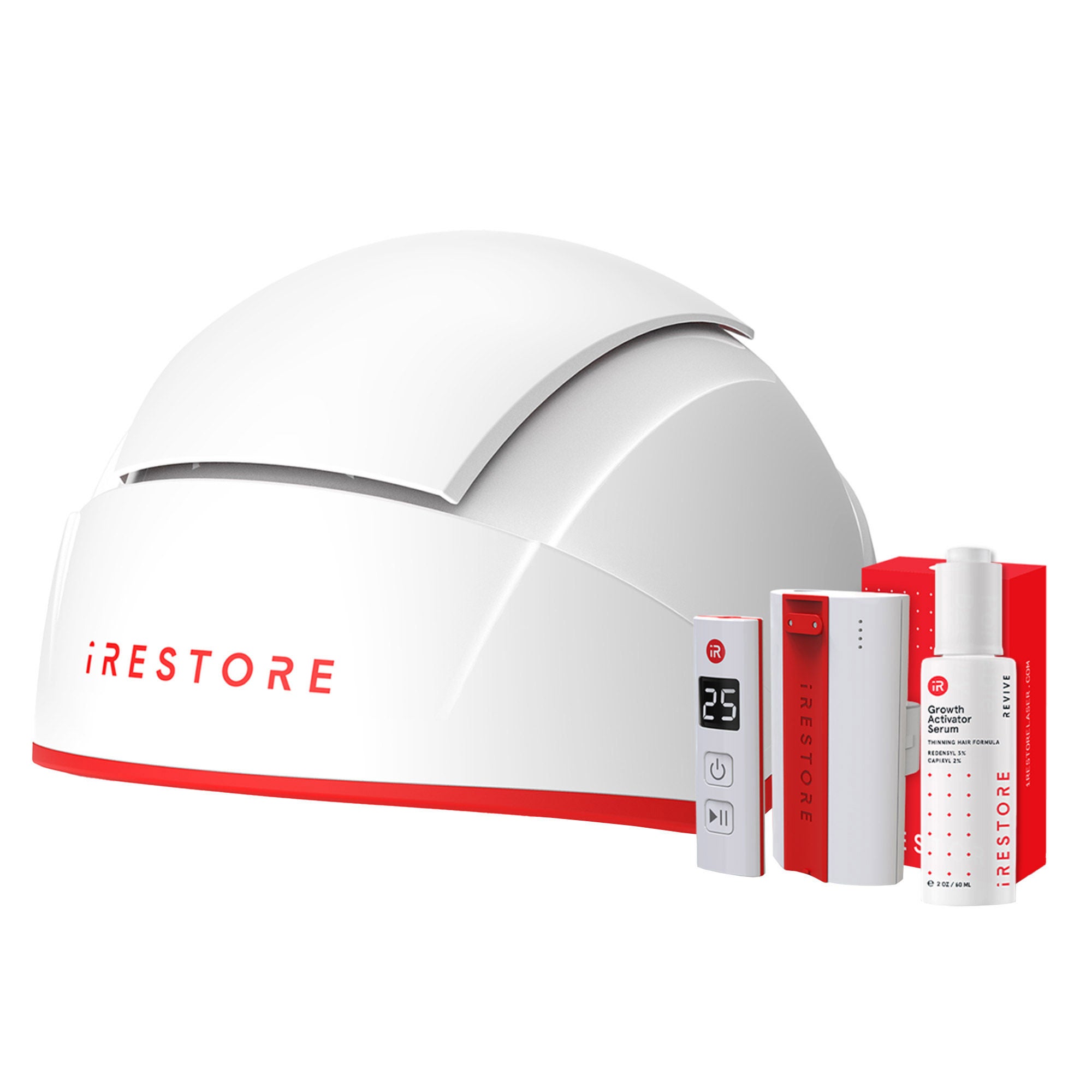 iRestore Professional Red Light Therapy Helmet 282 Laser Hair Growth System plus Anti-Hair Loss Serum