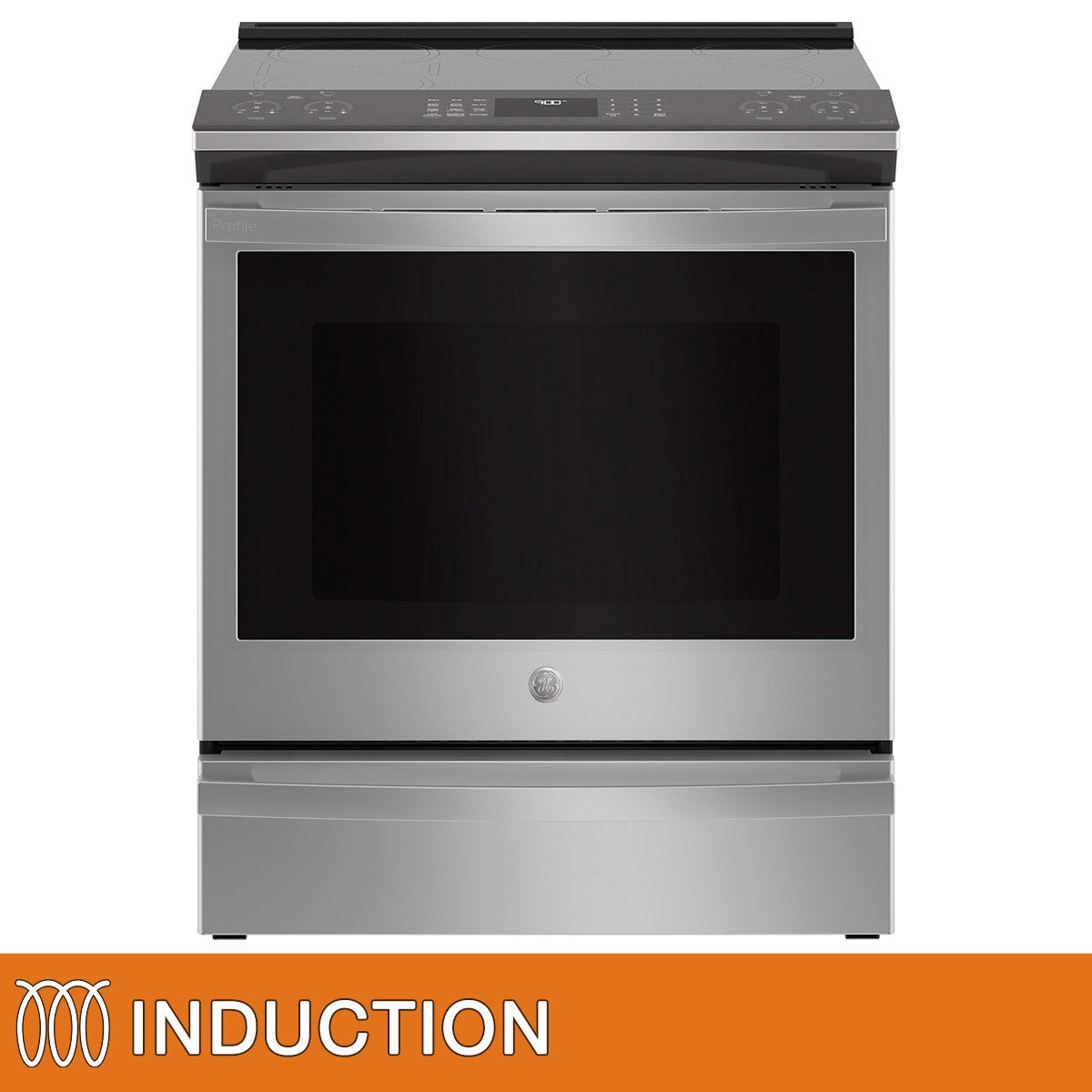 GE Profile 30" 5.3 cu. ft. INDUCTION Slide-In Range with Convection, Sous Vide, No Preheat Air Fry, WiFi