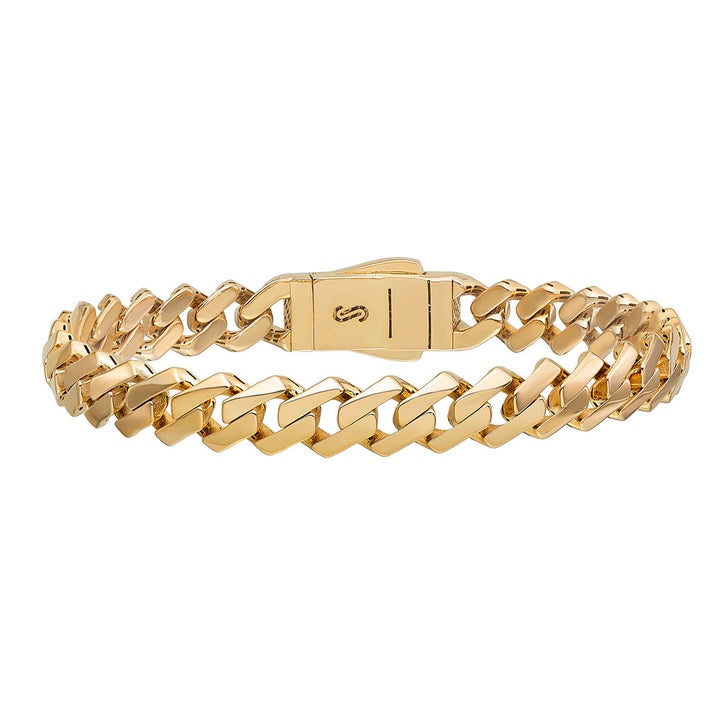 No.240 18k 14k 金無垢 金 ゴールド Gold 585 750 14kt Yellow Gold Curb Link Bracelet | Costco