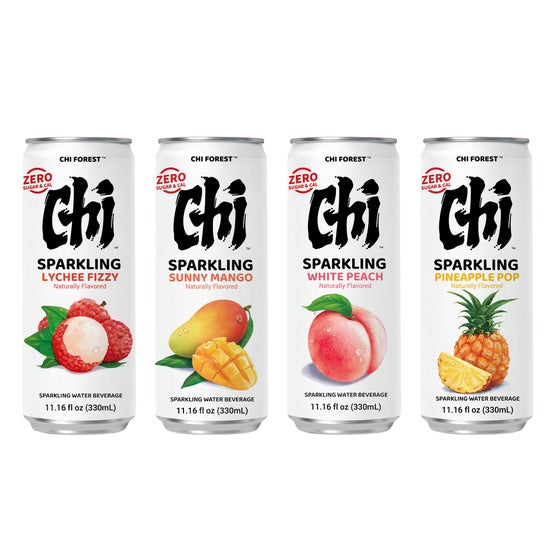 Chi Forest Flavored Sparkling Water, Variety Pack, 11.16 fl oz, 24