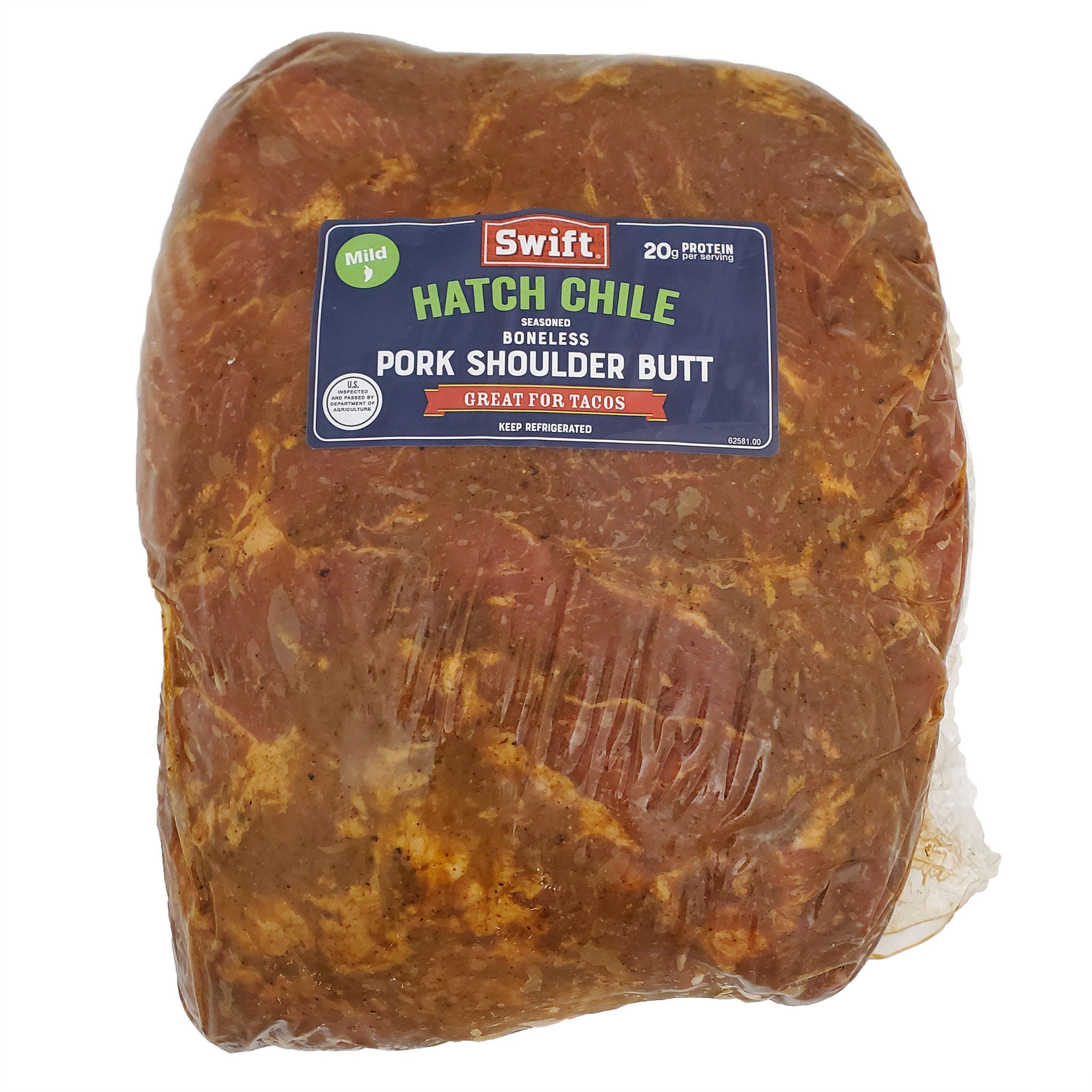 HATCH GREEN CHILE BONELESS PORK SHOULDER PER LB.