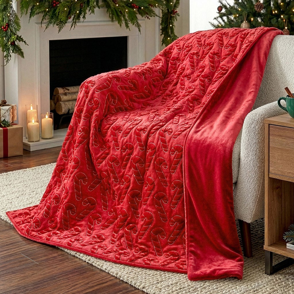 Holiday Embroidered Faux Fur Throw | Costco