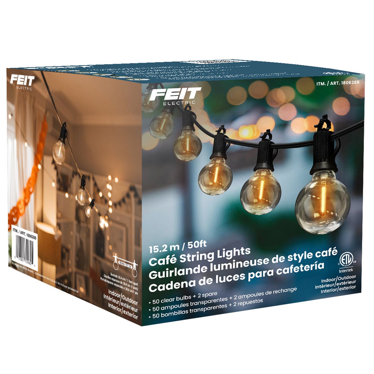 Feit Electric 50' LED Cafe String Light | Costco