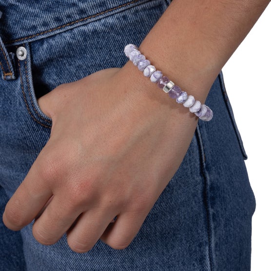 Sheryl Lowe Tiffany Jasper Stone & Amethyst Beaded Bracelet | Costco