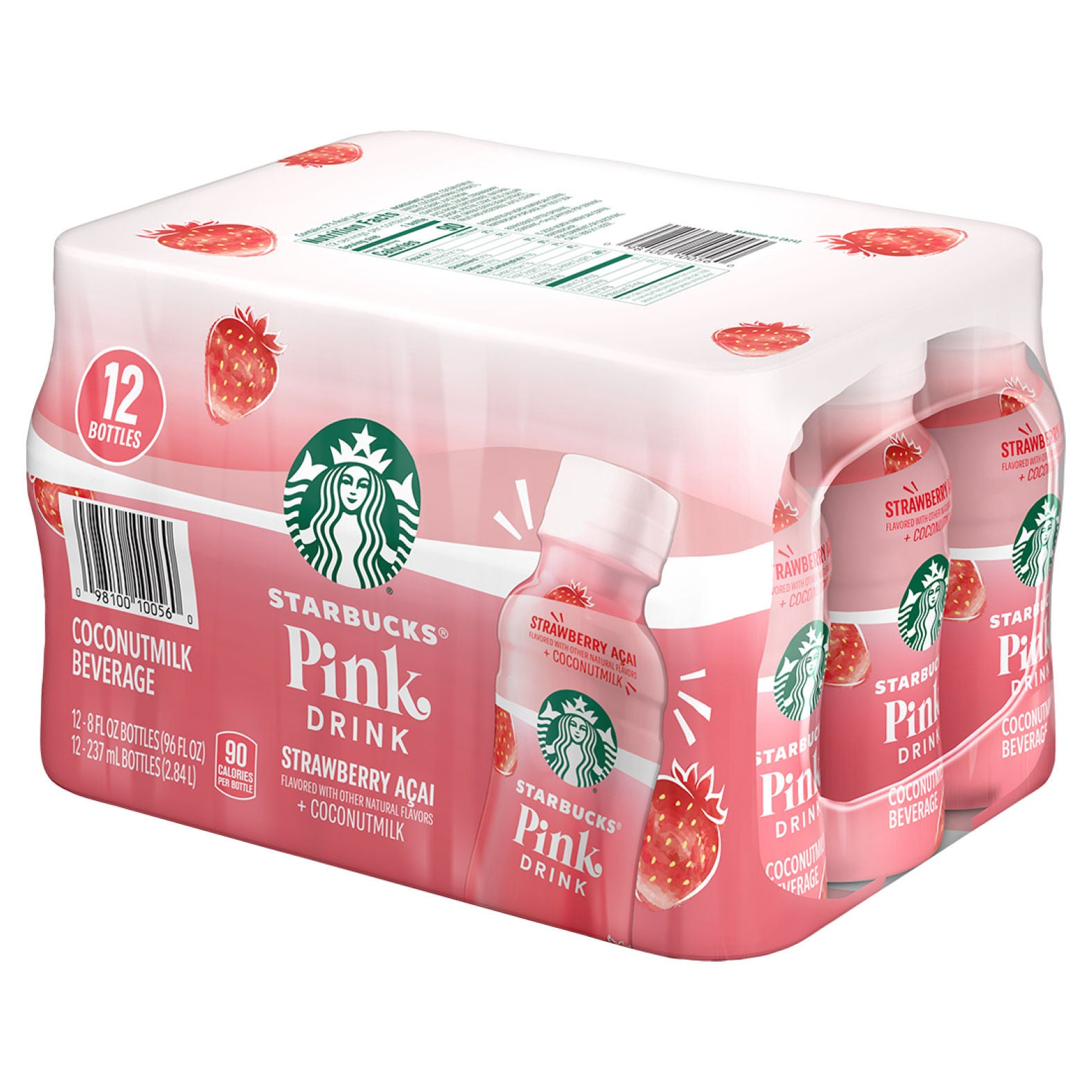 Starbucks Pink Drink Coconutmilk Beverage, Strawberry Acai, 8 fl