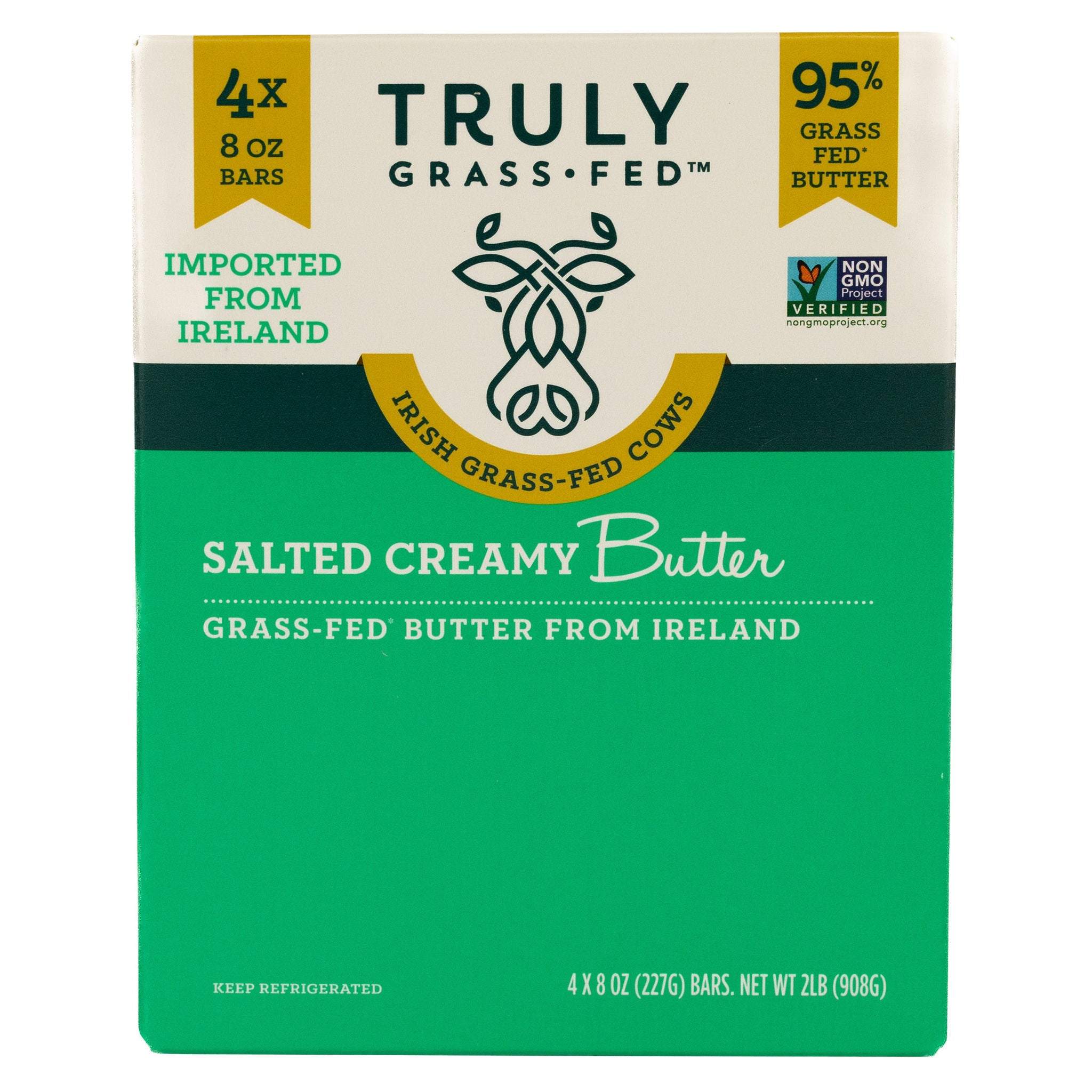 TRULY GRASS-FED SALTED IRISH BUTTER 4 PACK 8 OUNCES EACH