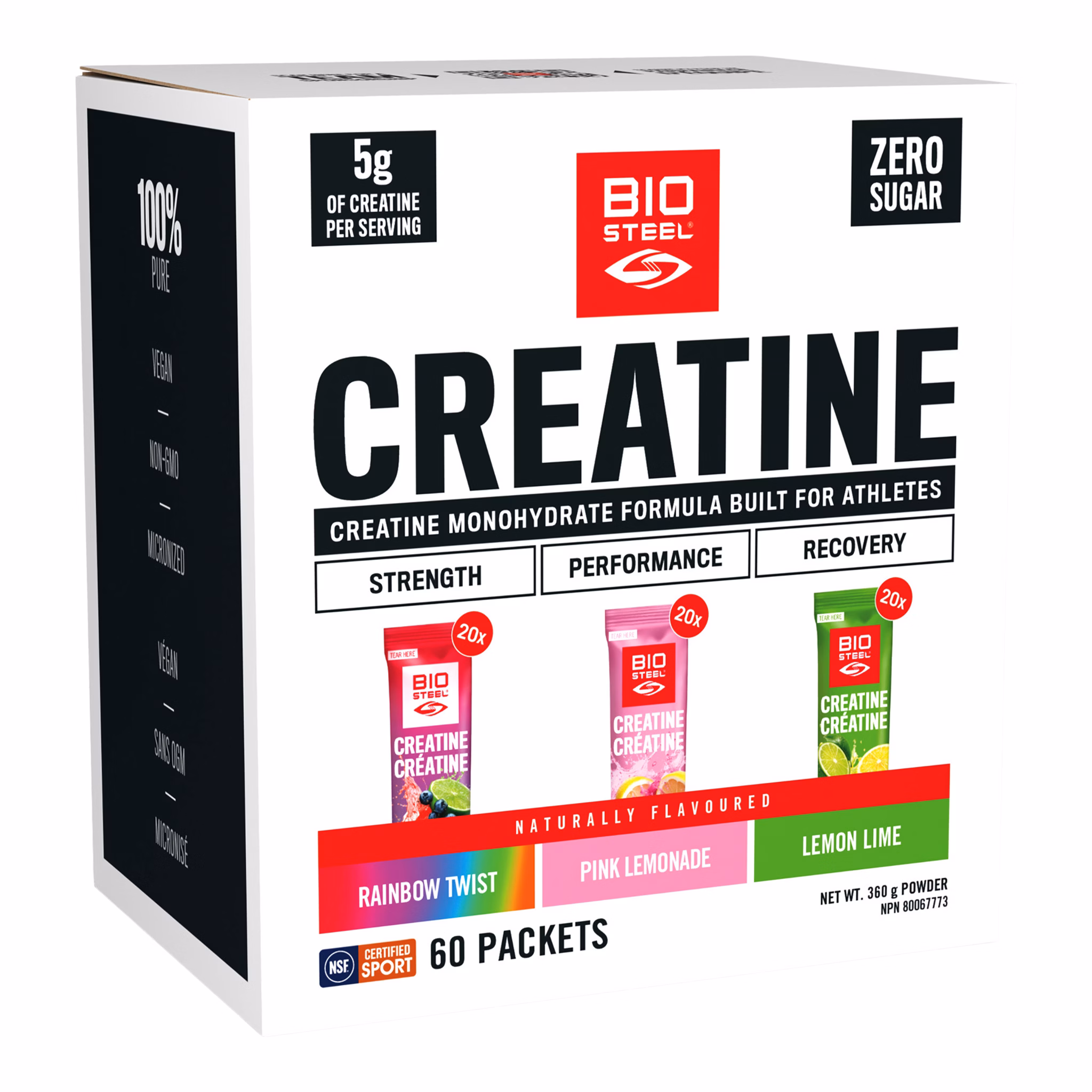 BioSteel flavoured creatine variety pack