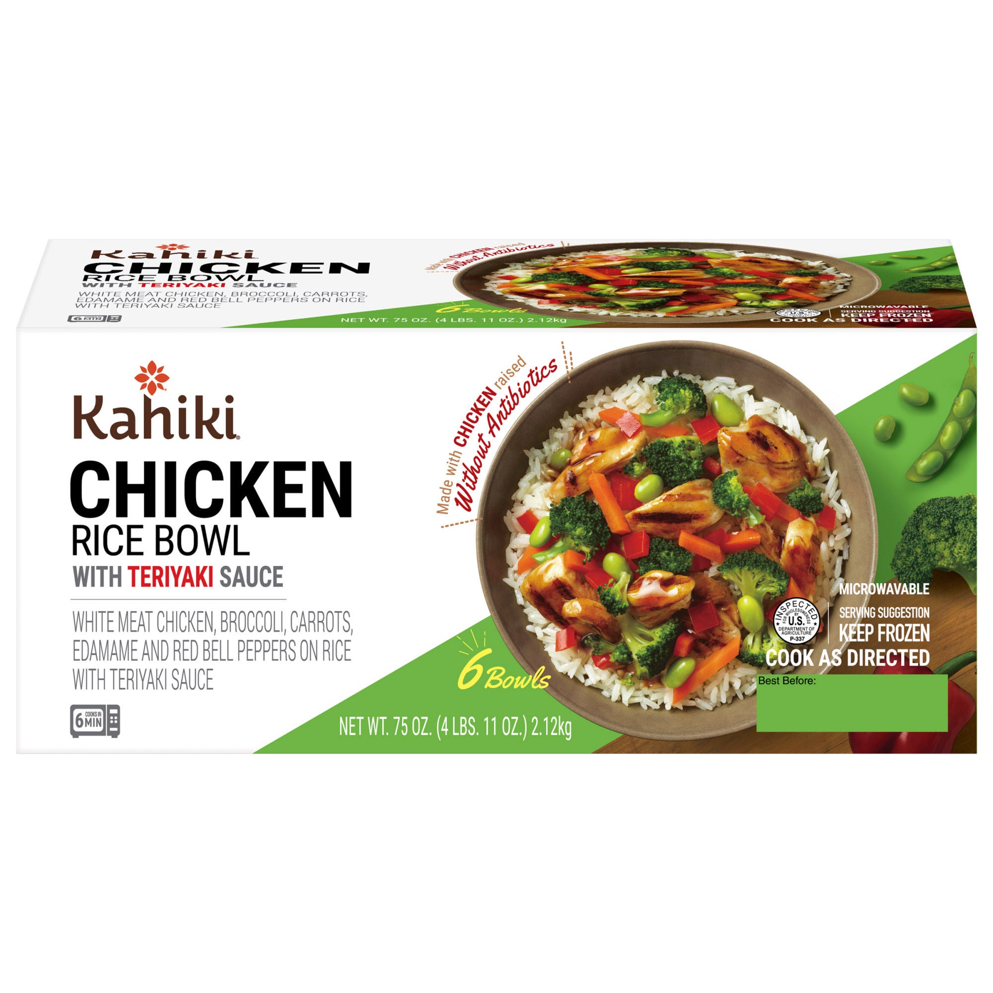KAHIKI CHICKEN RICE BOWL WITH TERIYAKI SAUCE 6/12 OZ