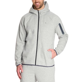 Lolë Men's Cotton-Blend Fleece Zip-Up Hoodie with Zipper Arm Pocket