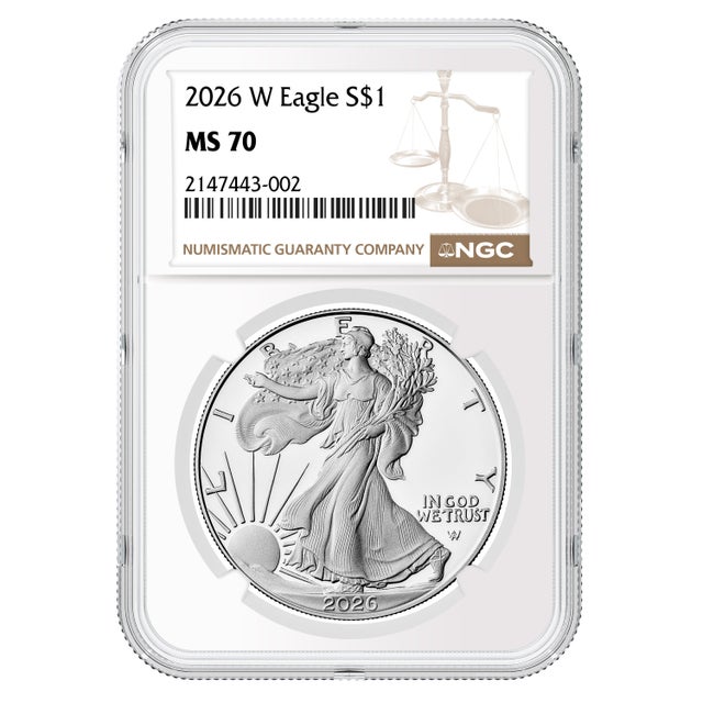 2026 1 oz American Eagle Coin, NGC MS-70, 10-count