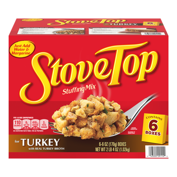 Stove Top Stuffing Mix for Turkey, 6 oz, 6-count