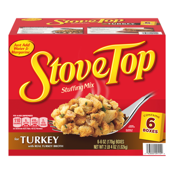 Stove Top Stuffing Mix for Turkey, 6 oz, 6-count
