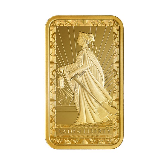 1 oz Gold Bar PAMP/Newmont Lady of Liberty (New in Assay) | Costco