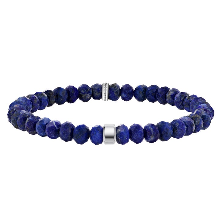 Sheryl Lowe Lapis Beaded Bracelet with Smooth Rondelle Accent Bead