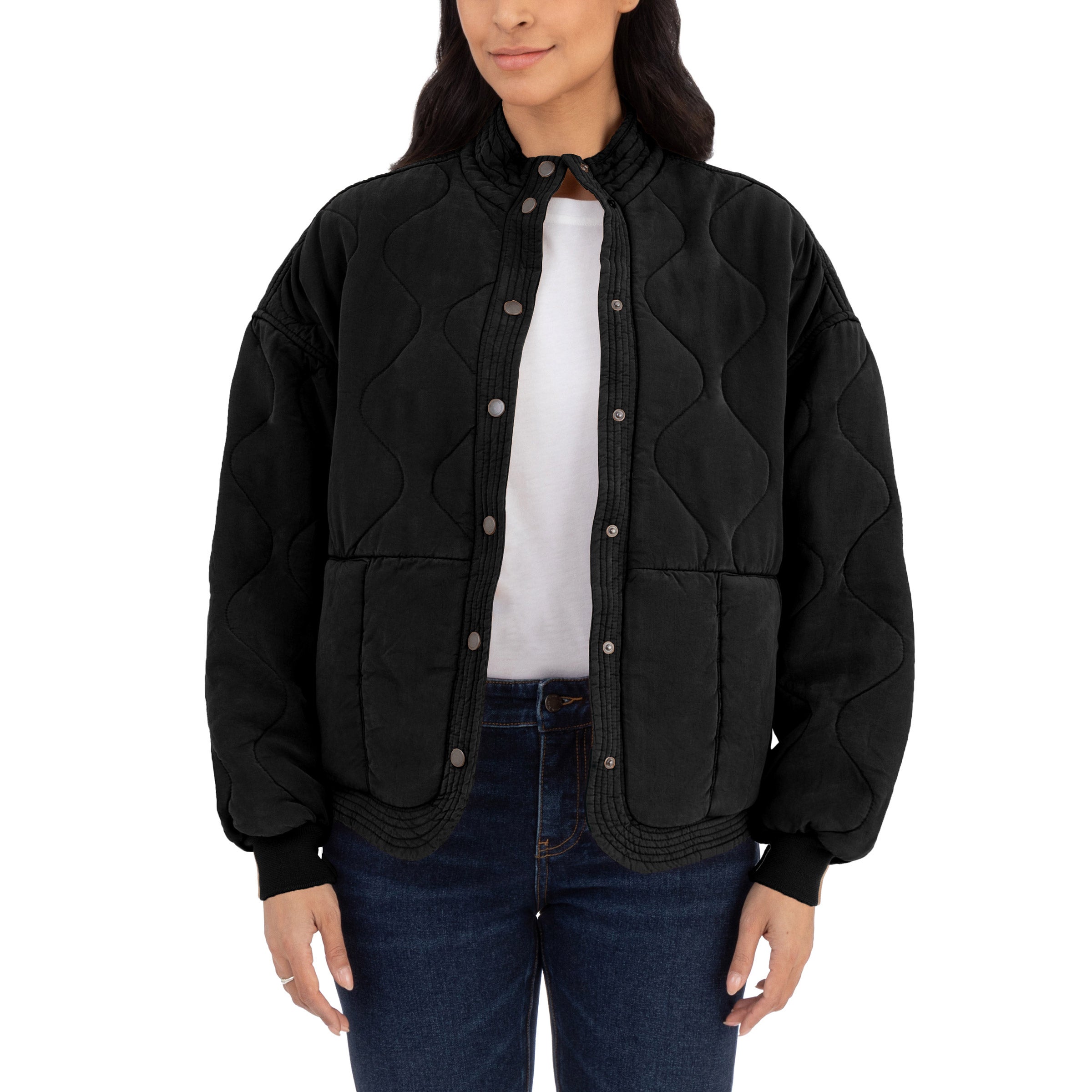 BlankNYC Women's Quilted Snap Jacket