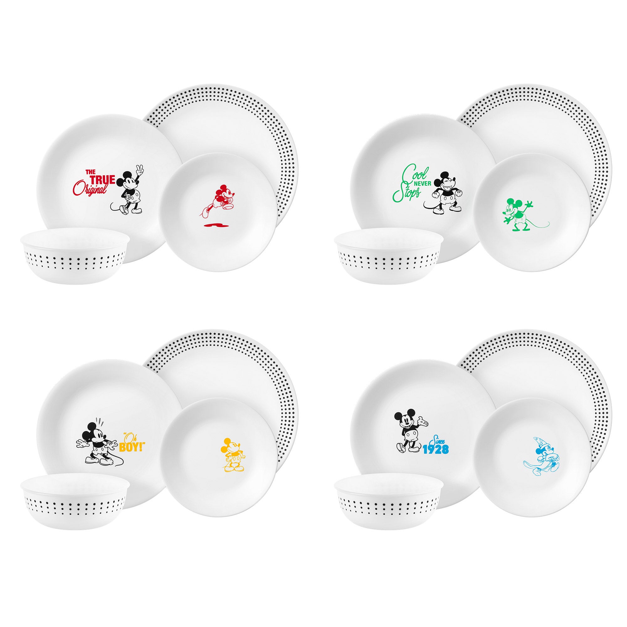 Corelle 16-piece Dinner Set, Mickey Mouse | Costco