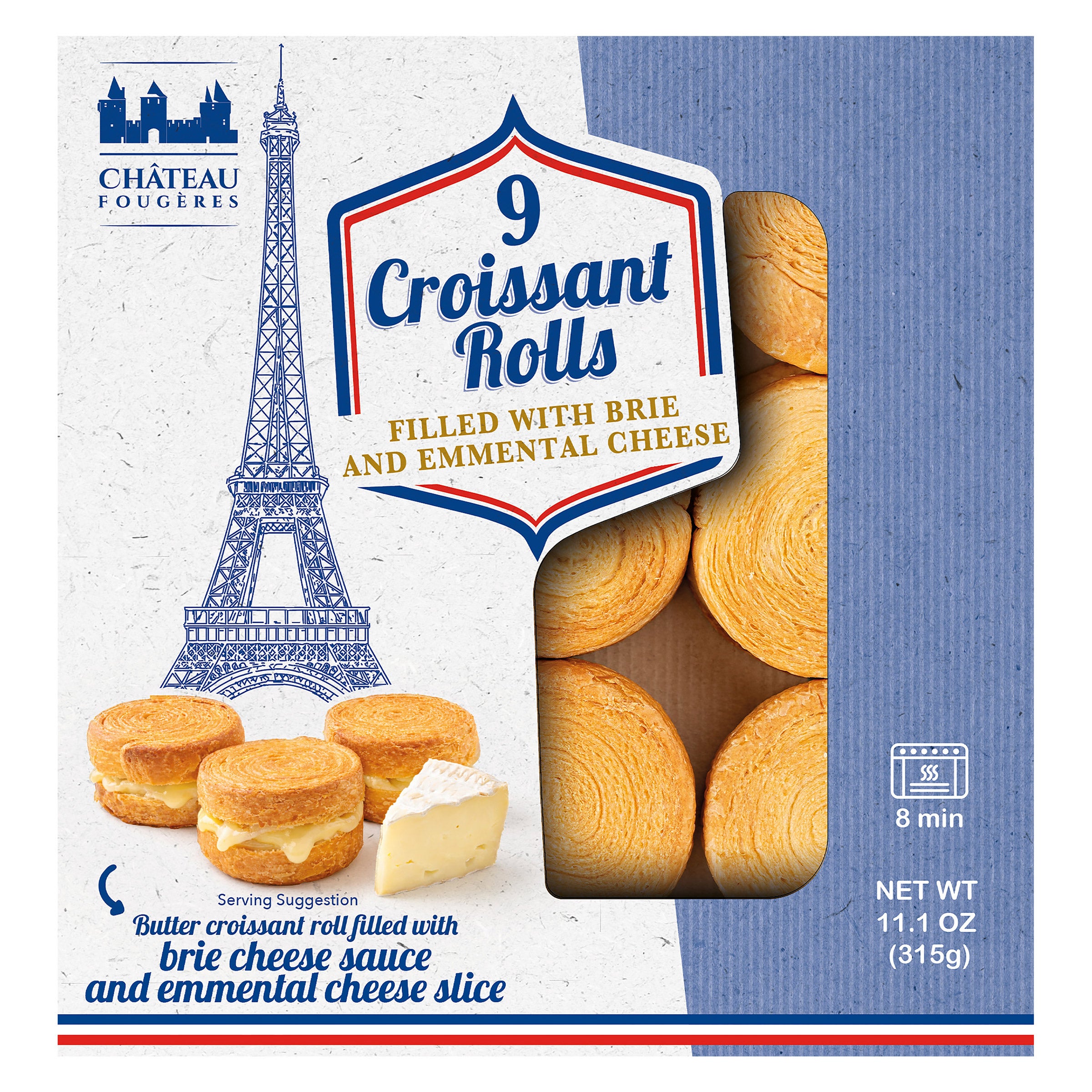 CHATEAU FOUGERES BRIE CROISSANT ROLLS 11.1 OZ
