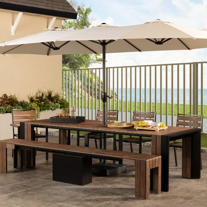 grand patio deluxe cantilever umbrella sunbrella | sunbrella umbrella | offset umbrella | 12 foot umbrella One person can complete What size umbrella should Underfoot Width:116 - S/LAB X Studio & Lighting: Misc Studio Supplies