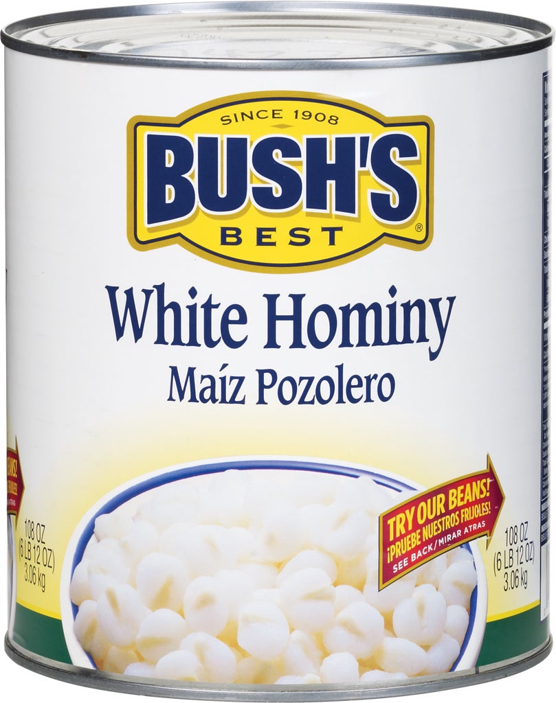 Bush's Best White Hominy, #10 can, 6 lbs 15 oz | Costco