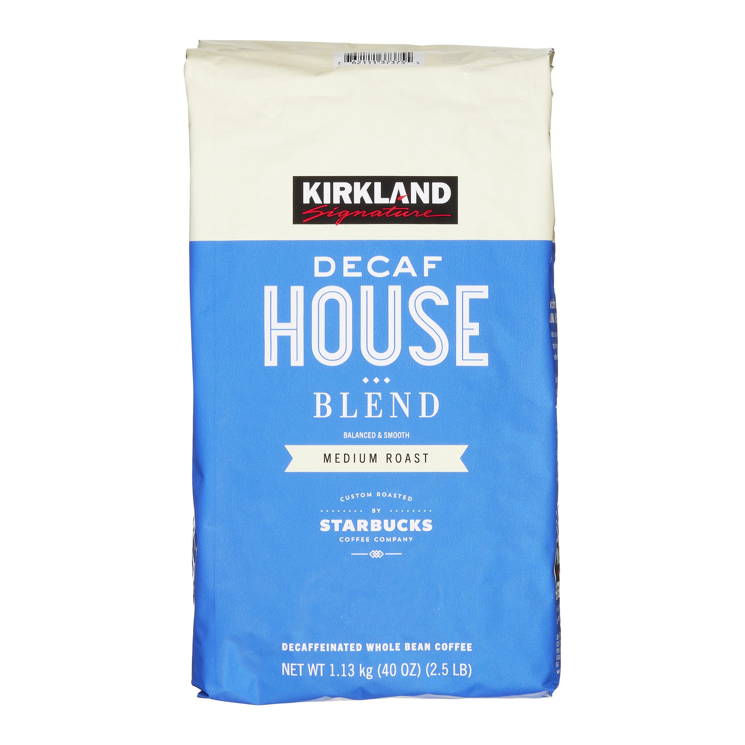 Kirkland Signature Decaf House Blend Coffee, Medium Roast, Whole