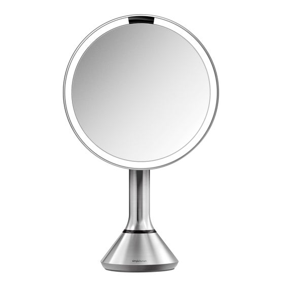 simplehuman 8” Round LED Sensor Mirror with 5x and 10x