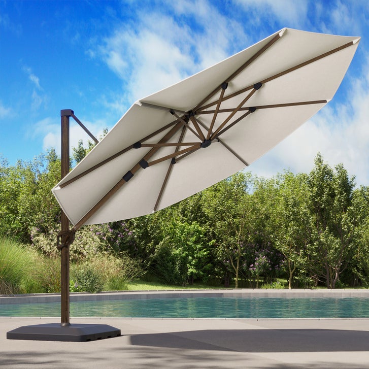 13 foot cantilever patio umbrella canada TREASURE GARDEN AKZPRT PLUS - RECTANGLE SERIES Introducing 13ft Double Top Round Cantilever Umbrella Pro Best Quality Commercial Umbrella |