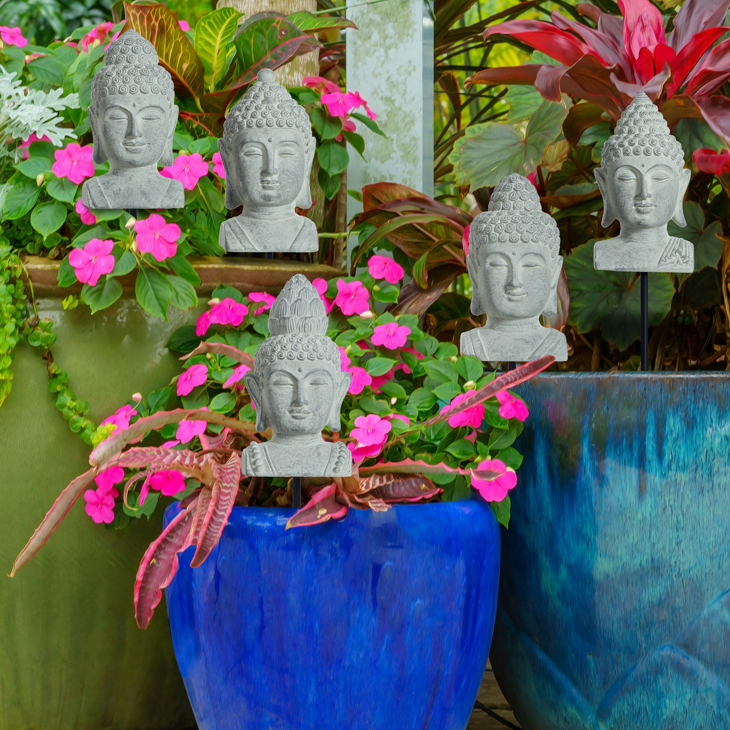 Buddha Planter Stakes, 5-pack | Costco
