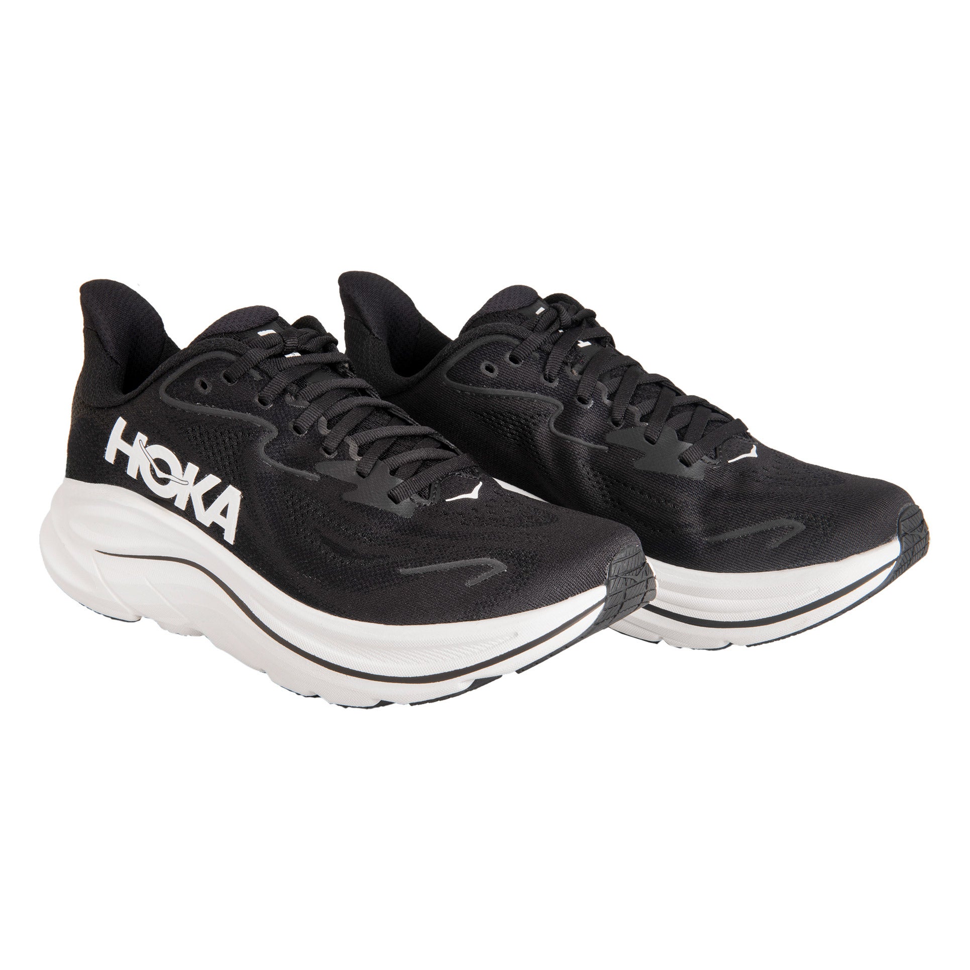 Hoka Clifton 10  Men size 11 Black  and White Cushioned Running Shoes Men main image 2