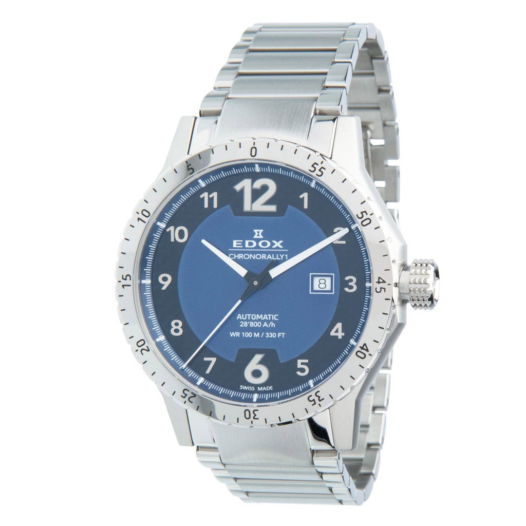 Edox Chronorally-1 Stainless Steel Men's Automatic Watch | Costco