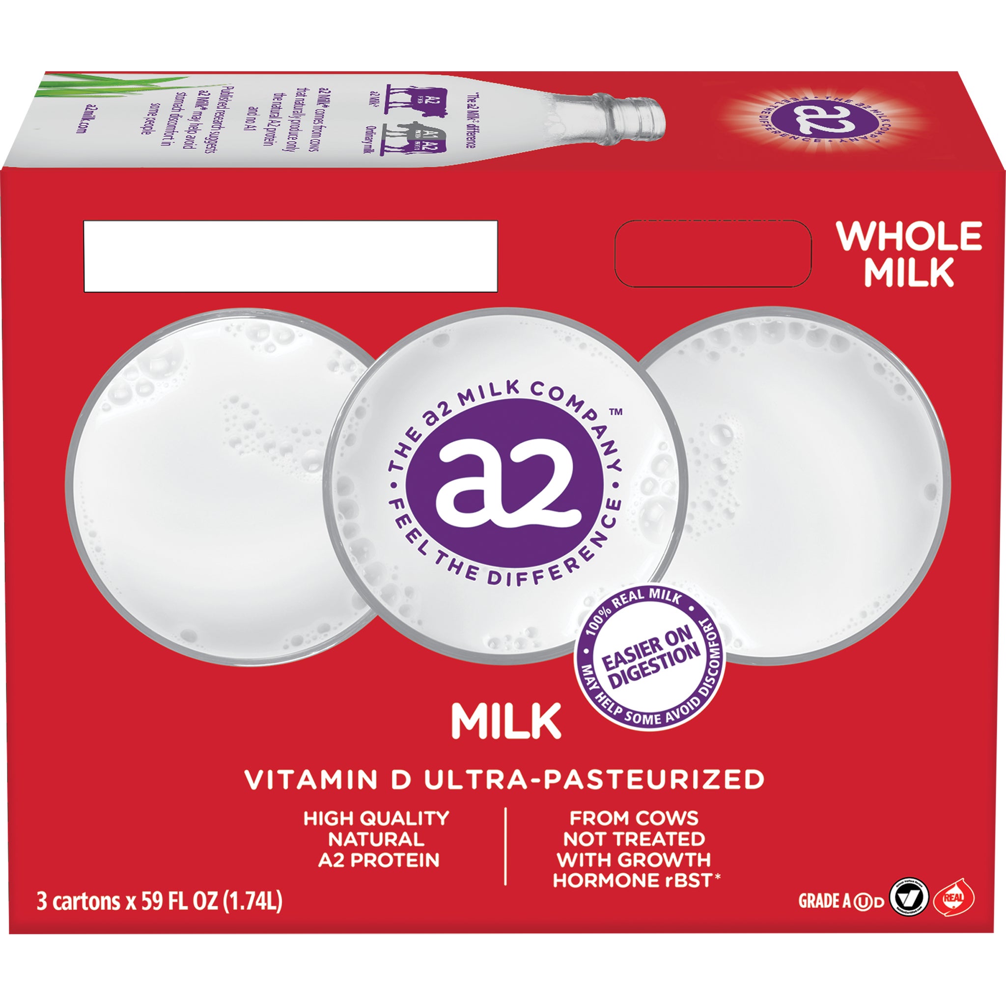 【milk様 】alo ３点セット A2 Whole Milk, 59 oz, 3 ct | Costco