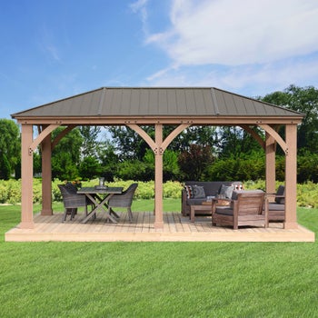 Yardistry Gazebo 12 ft. × 20 ft. with Aluminium Roof