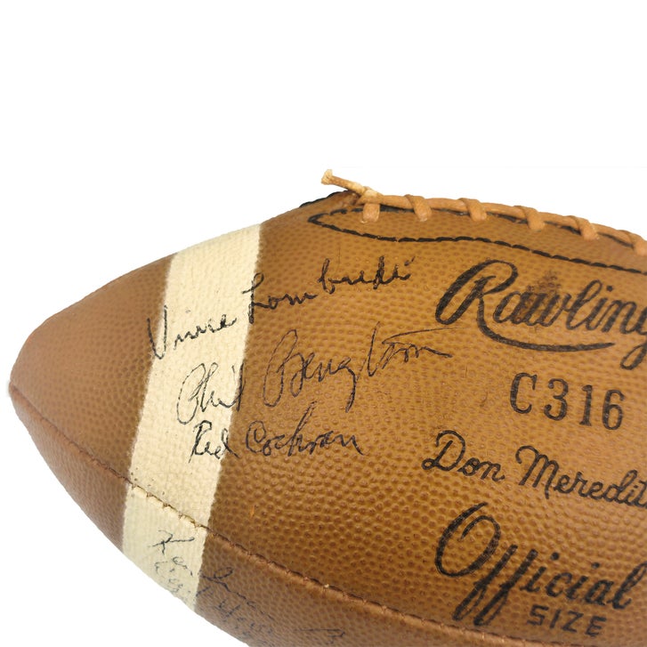 1962 NFL Champions Green Bay Packers Team Autographed Football