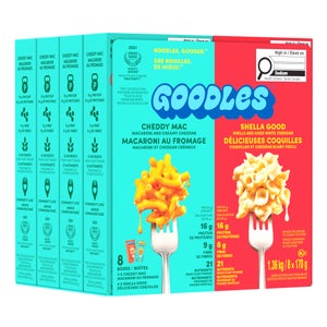 Goodles Variety Packs of Cheddy Mac and Shella Good, 8 x 170 g