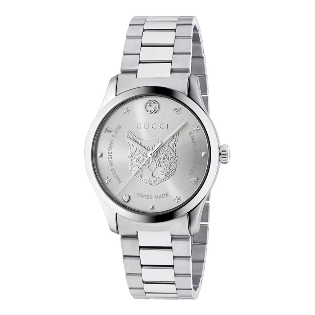 Gucci G-Timeless 38mm Silver Dial Stainless Steel Ladies Quartz