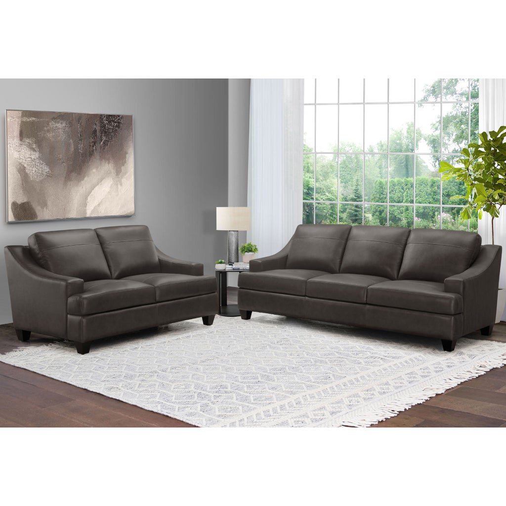 Merona 2-piece Leather Sofa and Loveseat Set | Costco