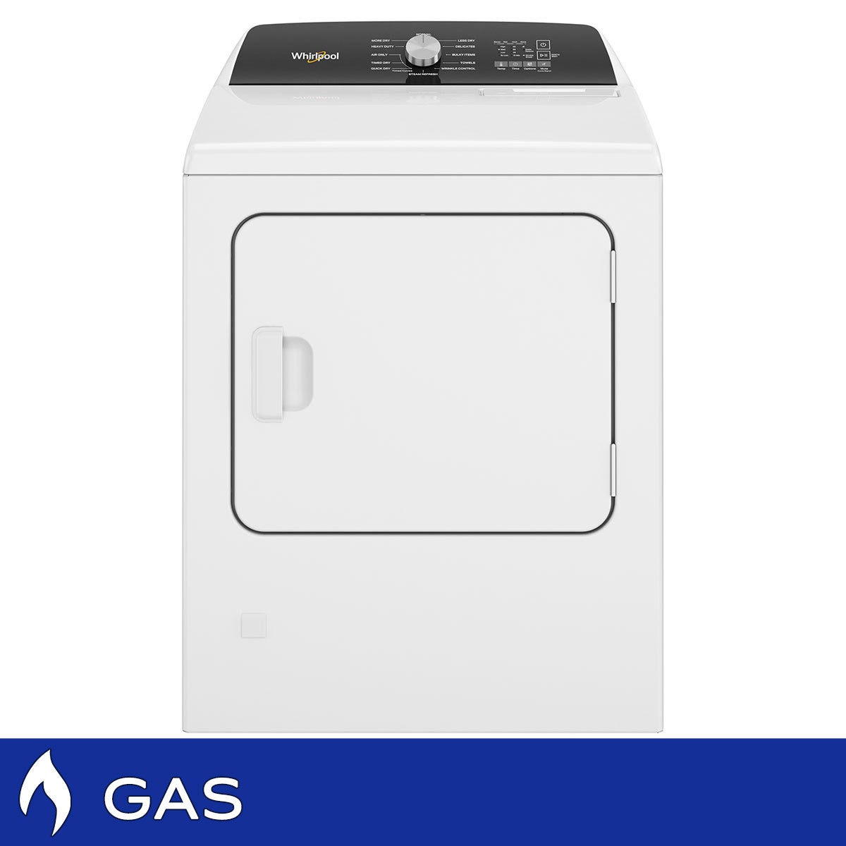 Whirlpool 7.0 cu. ft. Gas Moisture Sensing Dryer with Steam