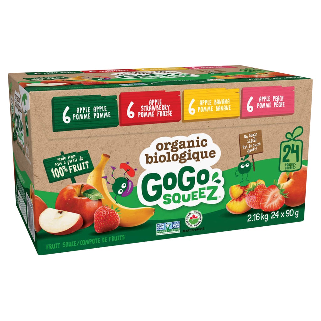 GoGo squeeZ Organic Fruit Sauce, 24 × 90 g | Costco