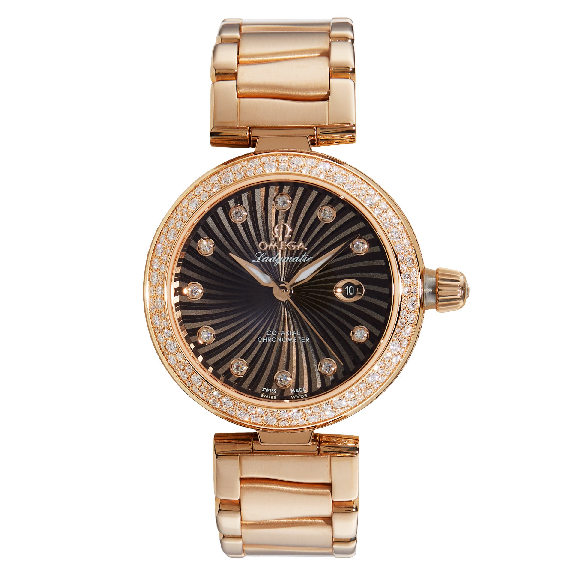 Omega De Ville Ladymatic 18kt Red Gold Ladies Automatic Watch | Costco