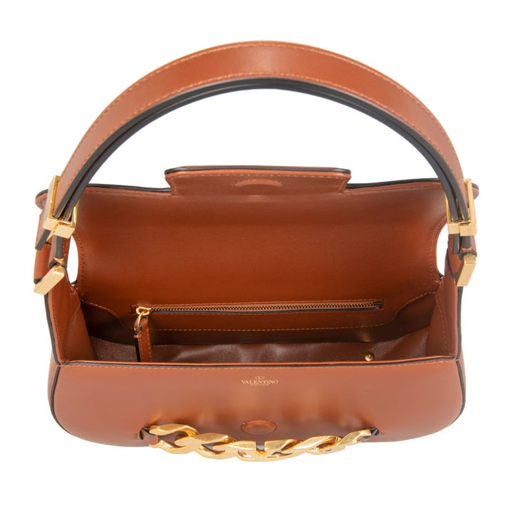 Valentino V Logo Chain Shoulder Bag, Brown | Costco