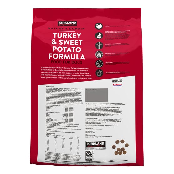 ドッグフード Kirkland Turkey & Sweet Potato Formula Kirkland Signature Nature's Domain Turkey and Sweet Potato Dog